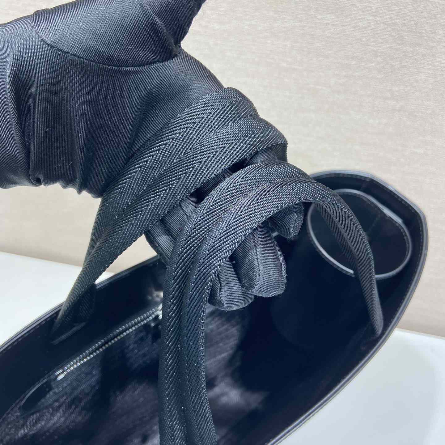 Prada Brushed Leather Tote Bag With Water Bottle - FashionPlug