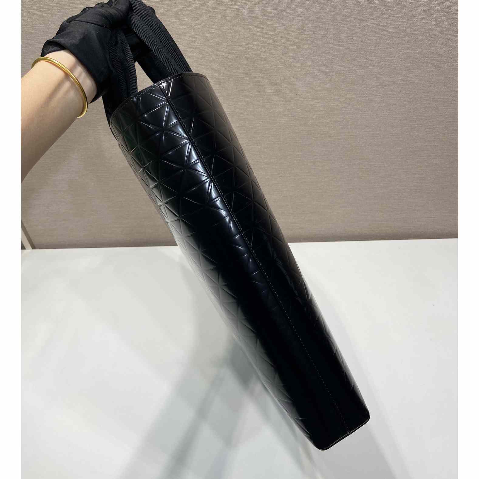 Prada Brushed Leather Tote Bag With Water Bottle - FashionPlug
