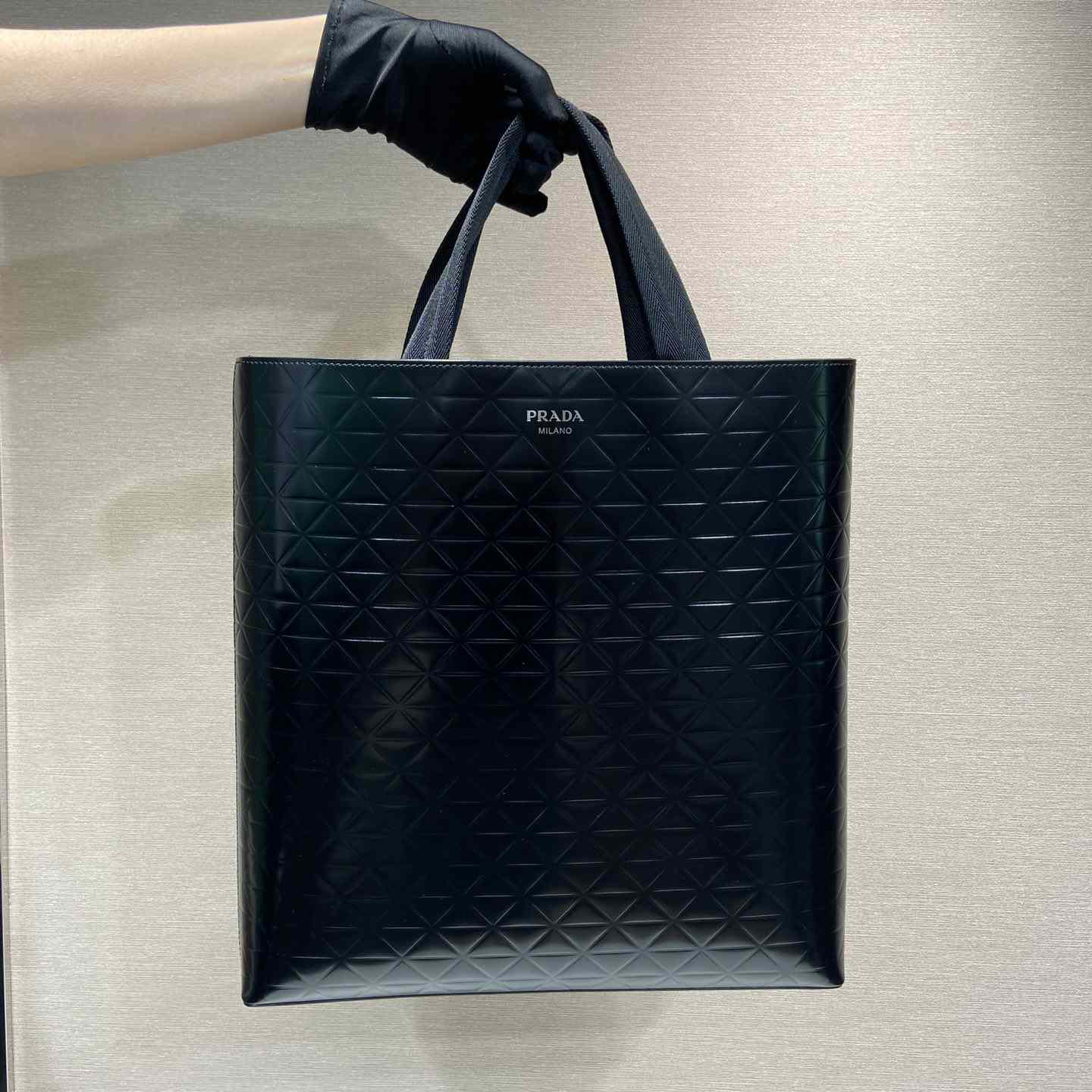 Prada Brushed Leather Tote Bag With Water Bottle - FashionPlug