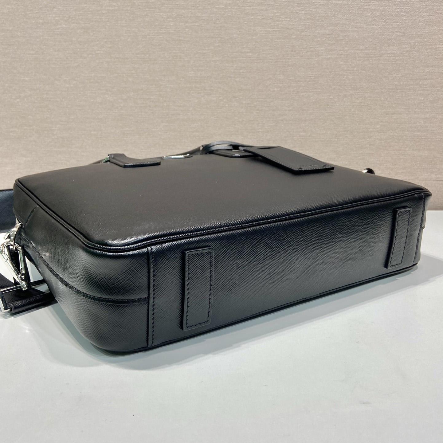 Prada Saffiano Leather Work Bag - FashionPlug