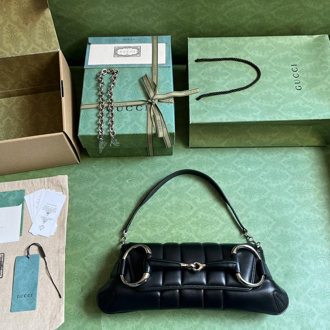 Gucci Horsebit Chain Medium Shoulder Bag (38x 15x 16cm) - FashionPlug
