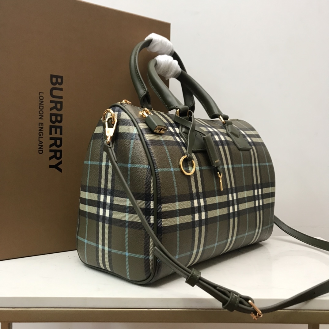 Burberry Check Medium Bowling Bag  - FashionPlug