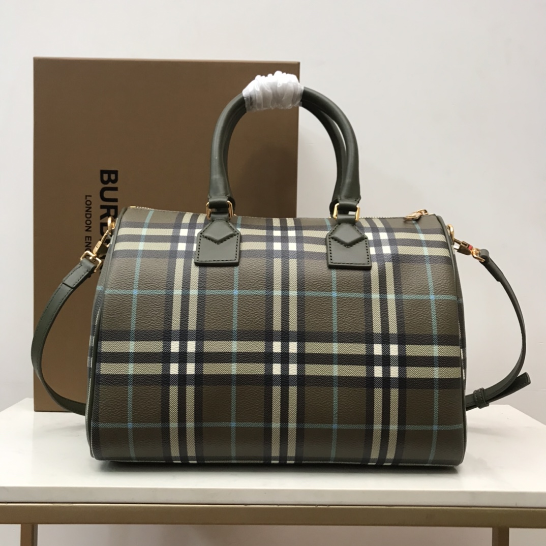 Burberry Check Medium Bowling Bag  - FashionPlug