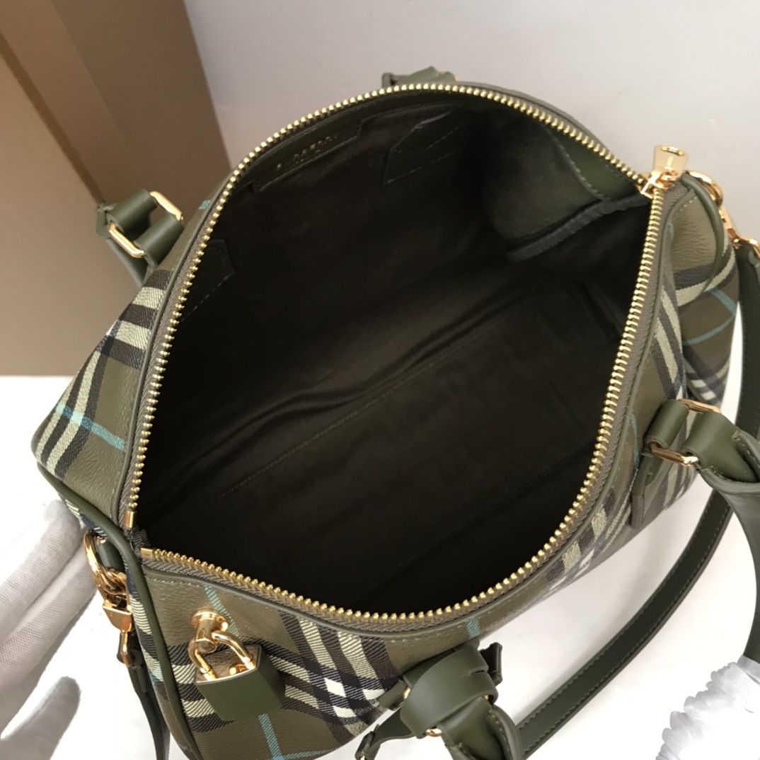 Burberry Check Medium Bowling Bag  - FashionPlug