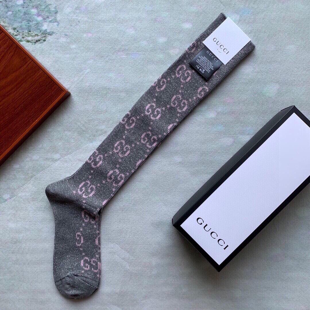 Gucci Lame GG Socks - FashionPlug