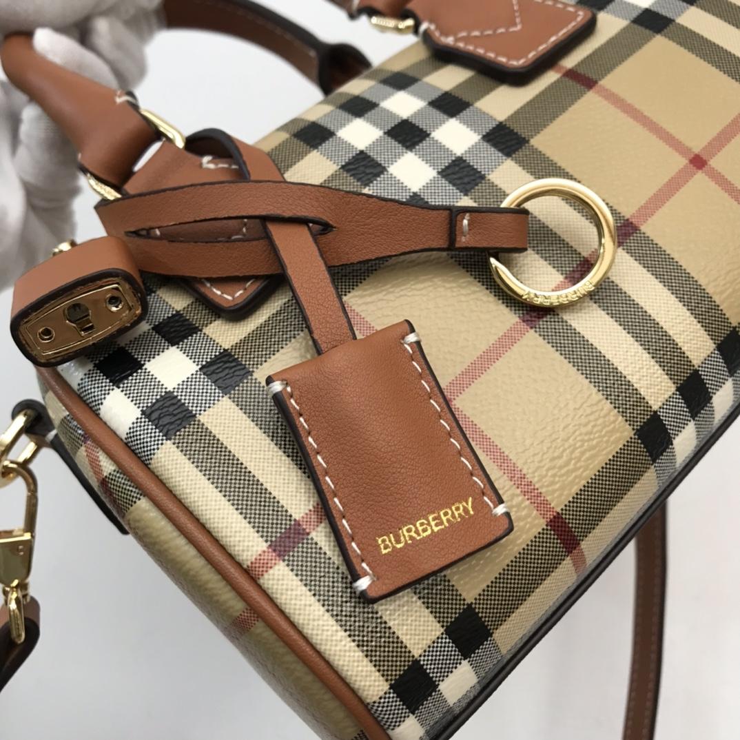 Burberry Check Mini Bowling Bag - FashionPlug