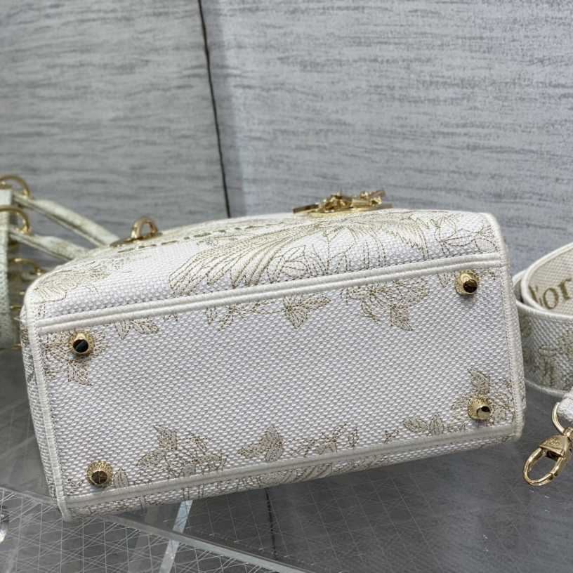 Dior Medium Embroidered Lady D-lite Bag - FashionPlug