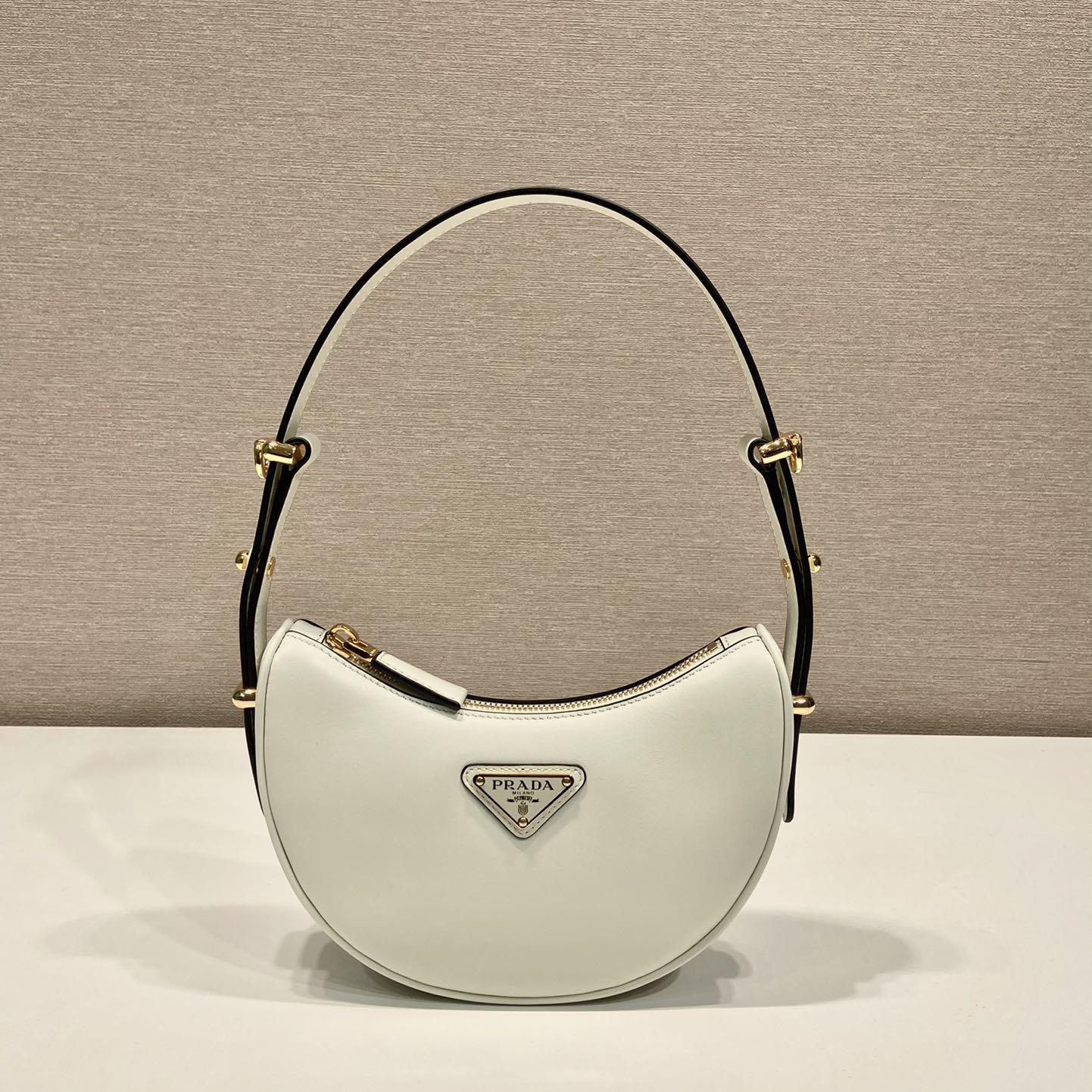 Prada Arqué Leather Mini Shoulder Bag - FashionPlug