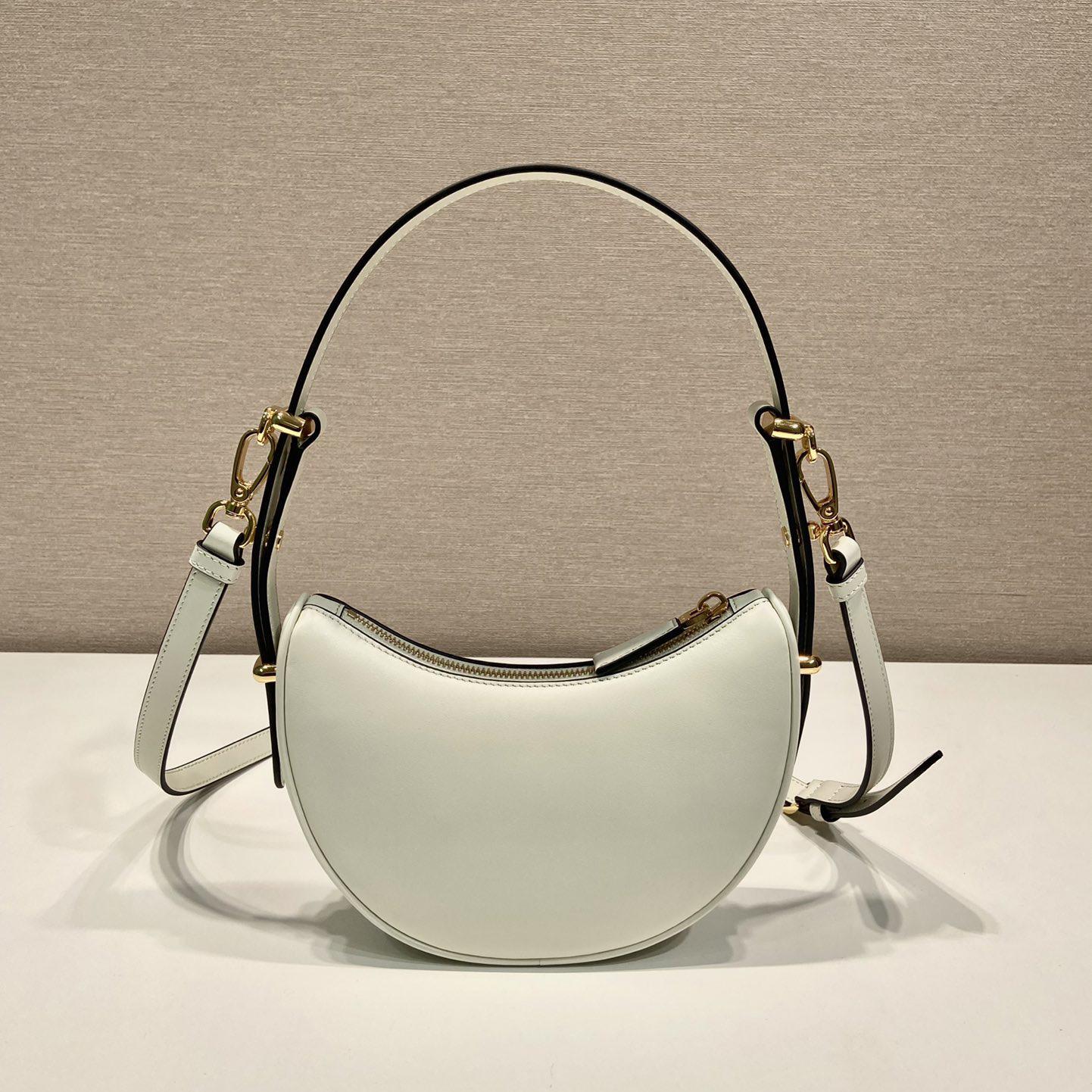 Prada Arqué Leather Mini Shoulder Bag - FashionPlug
