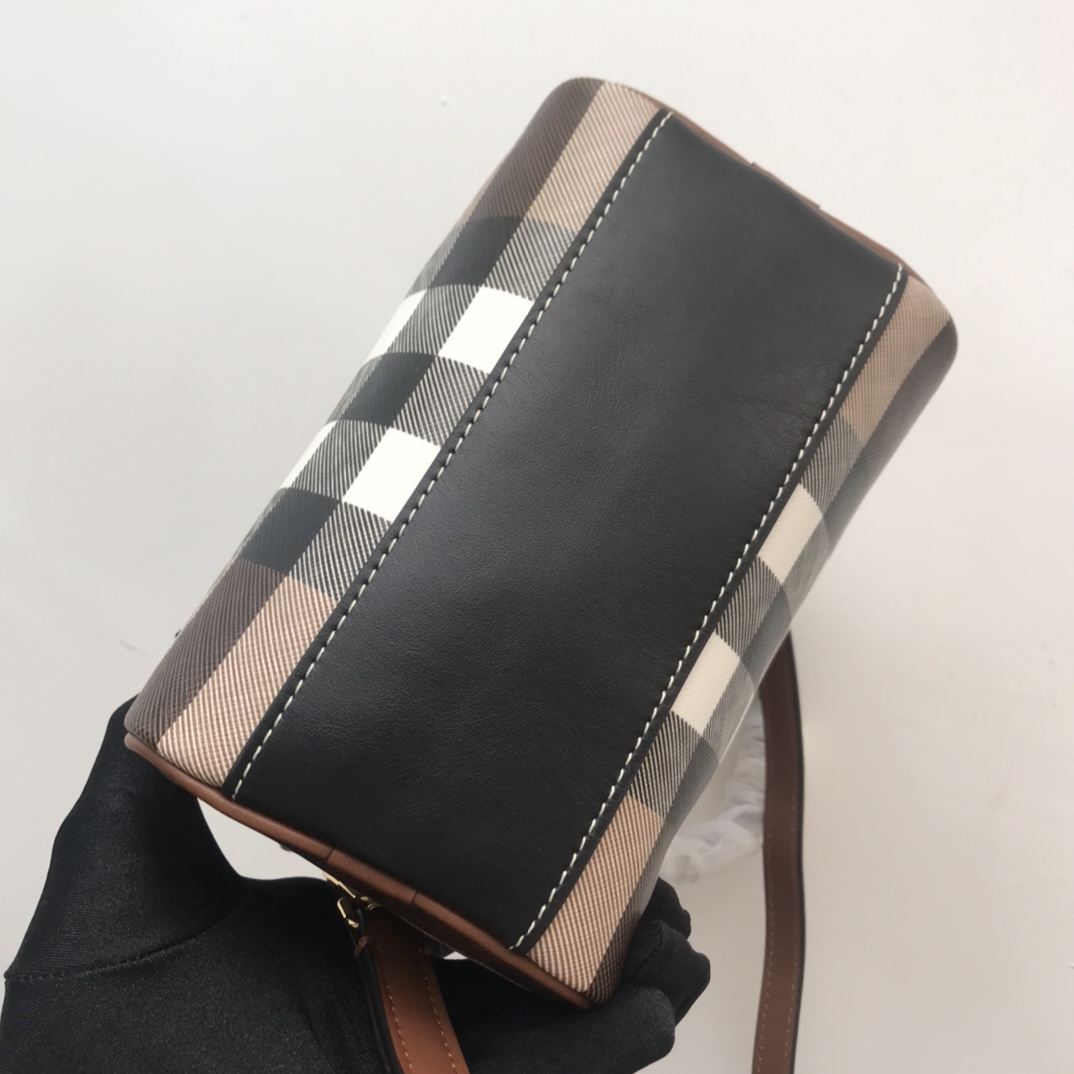 Burberry Check Mini Bowling Bag - FashionPlug