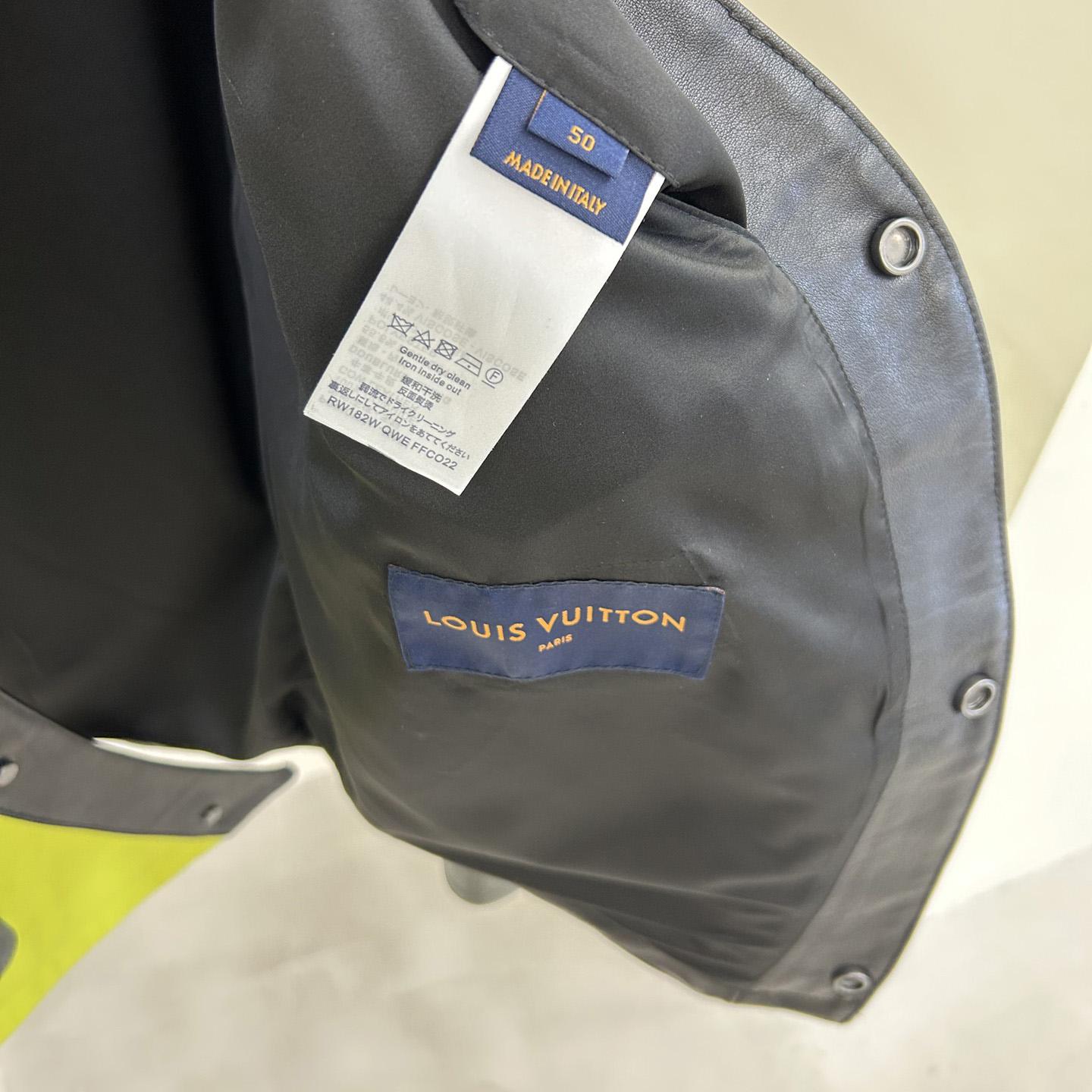 Louis Vuitton Distorted Motocycle Leather Jacket - FashionPlug