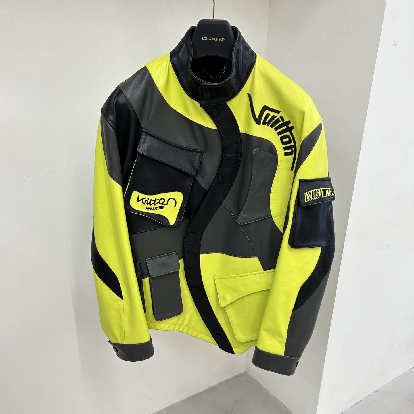 Louis Vuitton Distorted Motocycle Leather Jacket - FashionPlug