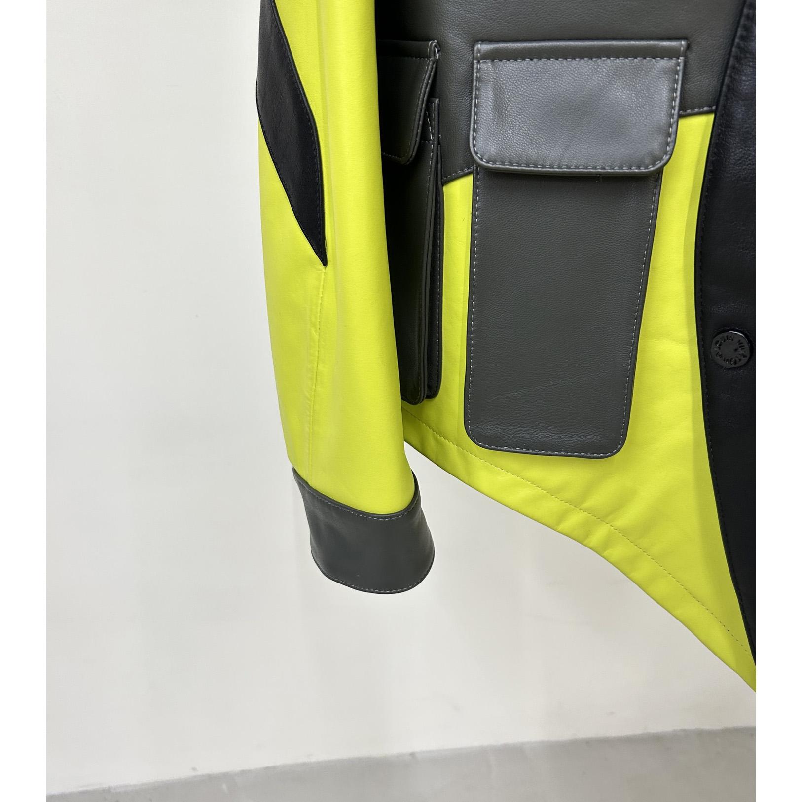 Louis Vuitton Distorted Motocycle Leather Jacket - FashionPlug
