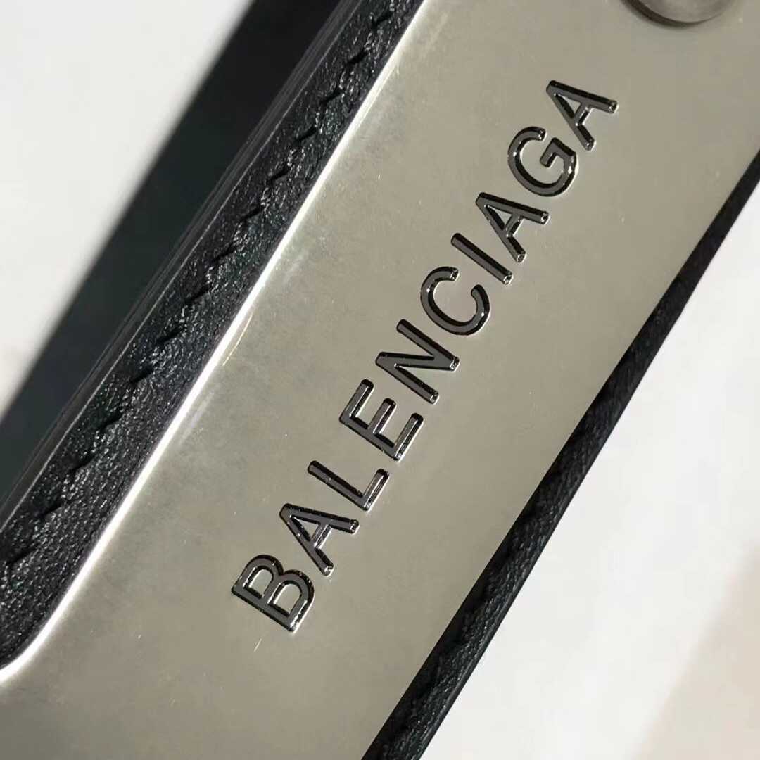 Balenciaga Bottle Opener D Ring Belt In Black - FashionPlug