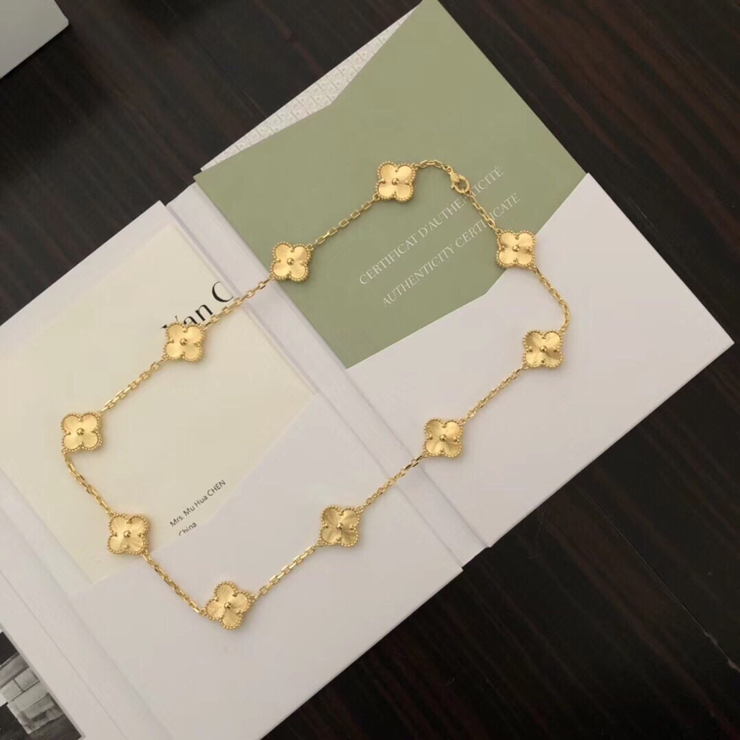 Van Cleef & Arpels Gold Alhambra Necklace - FashionPlug