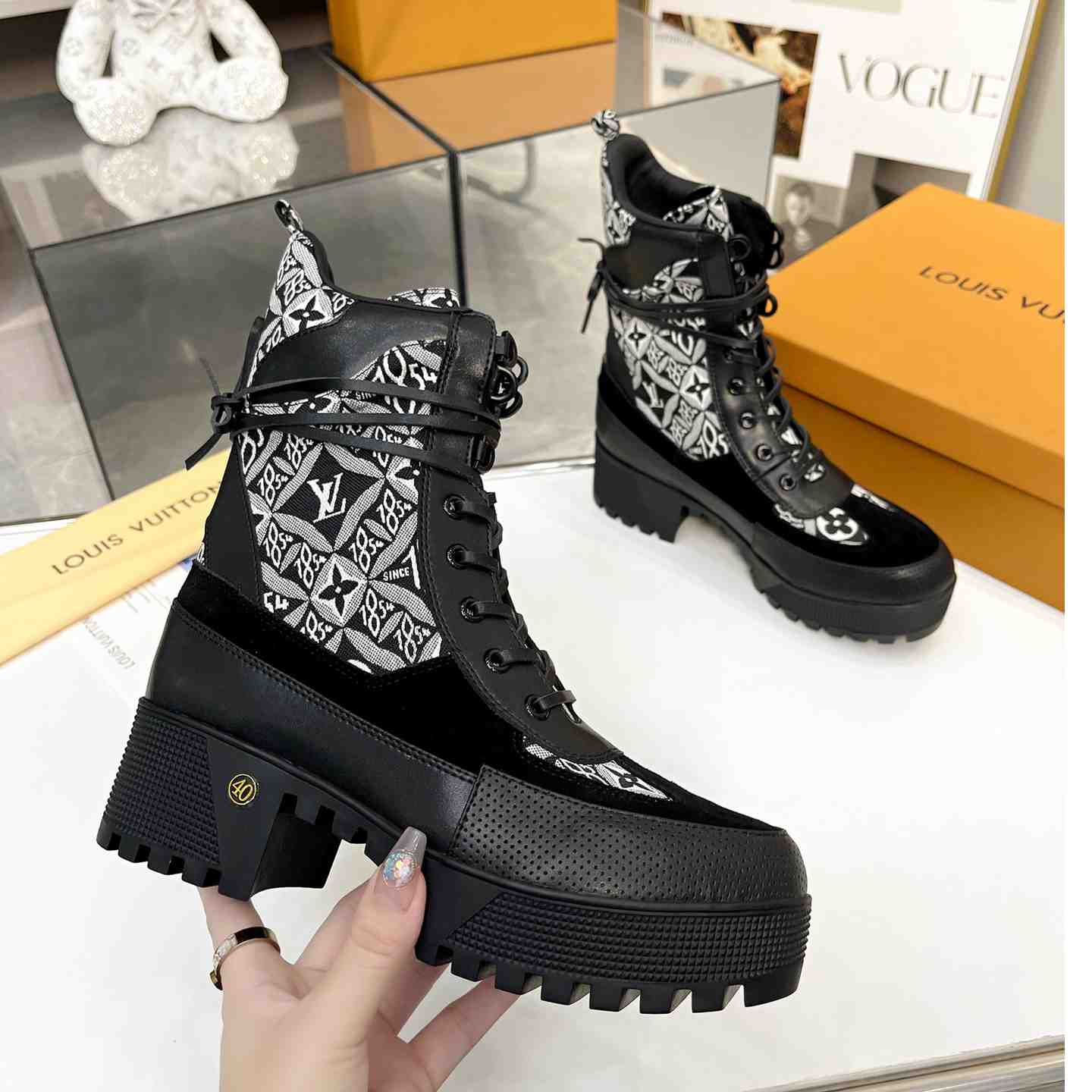 Louis Vuitton Laureate Platform Desert Boots  - FashionPlug