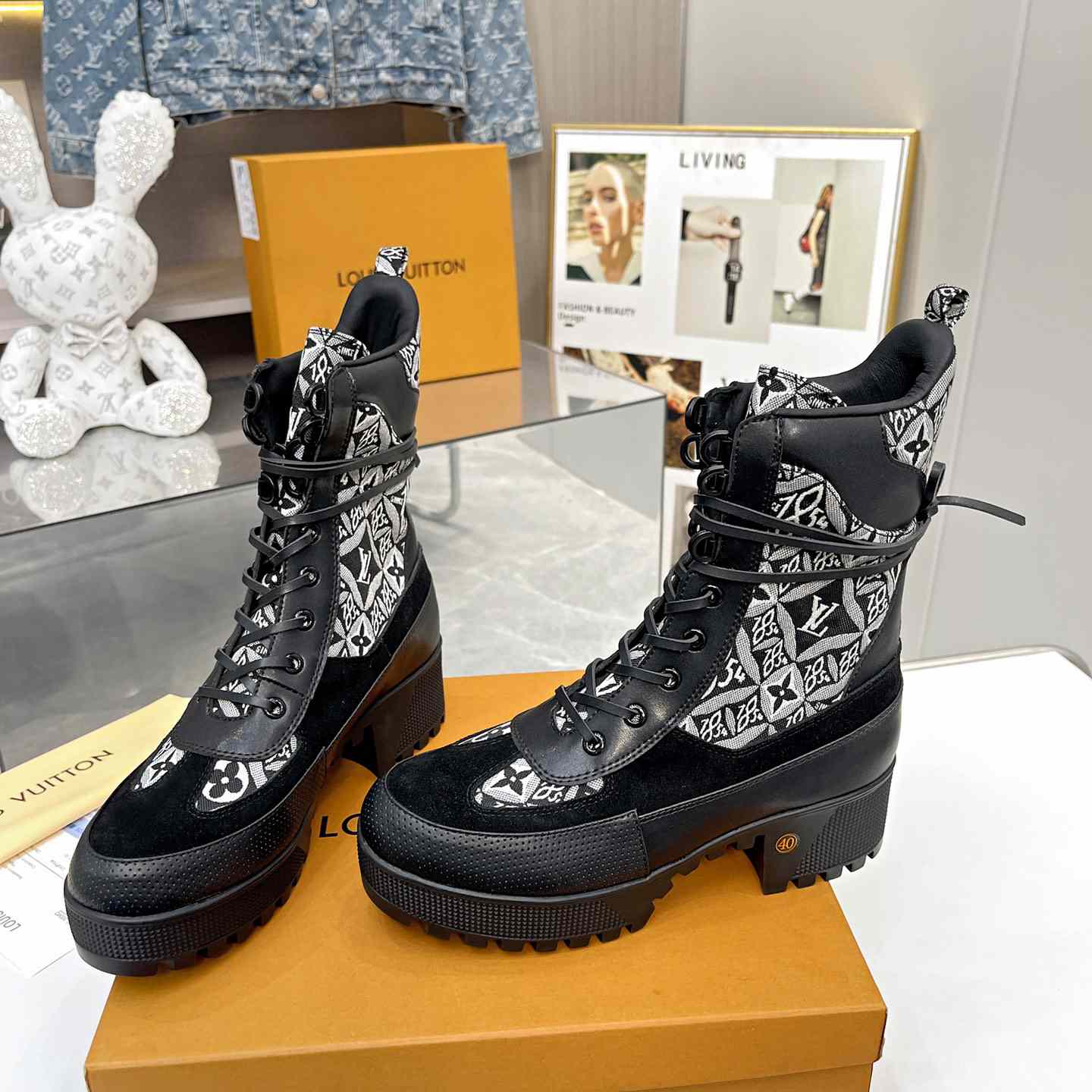 Louis Vuitton Laureate Platform Desert Boots  - FashionPlug