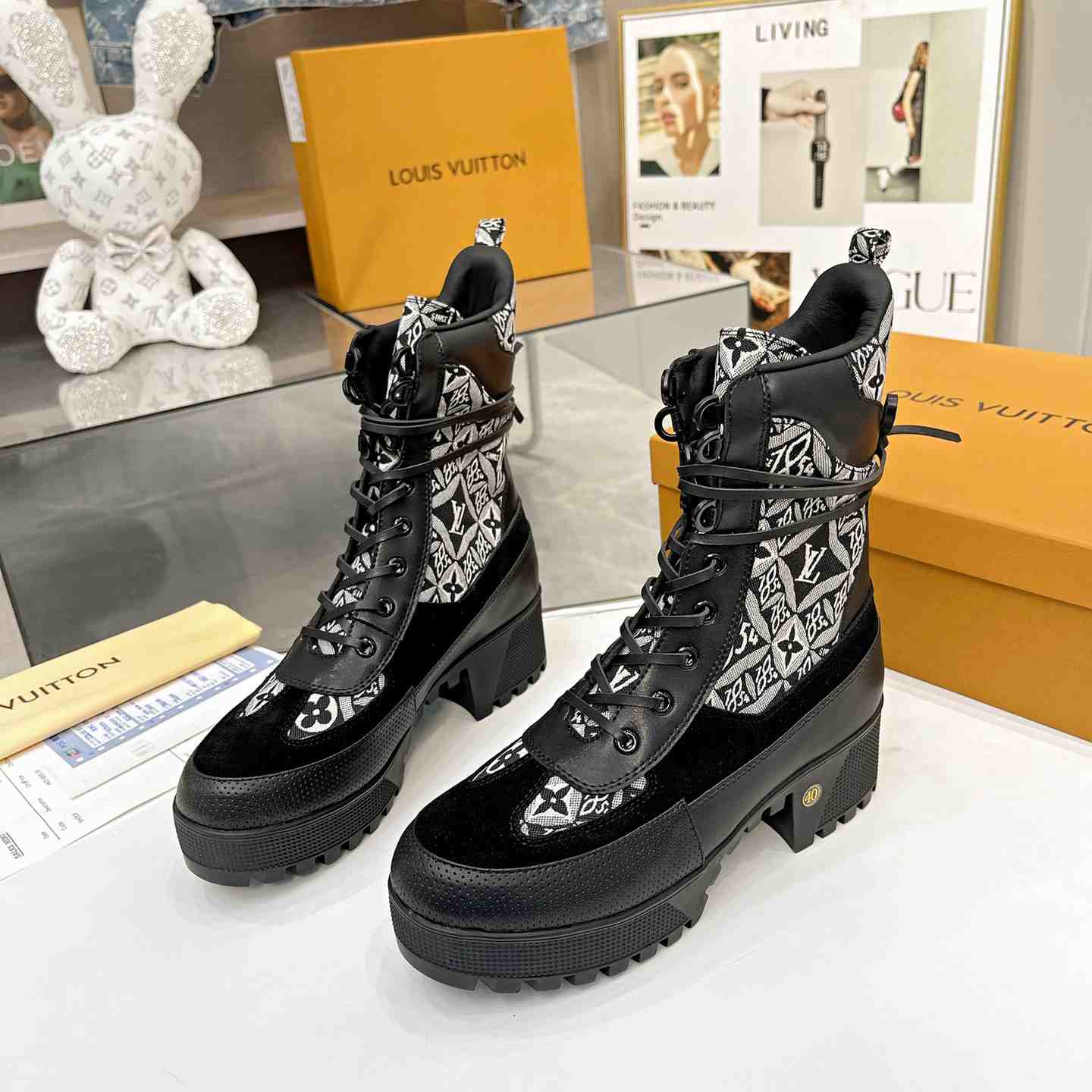 Louis Vuitton Laureate Platform Desert Boots  - FashionPlug