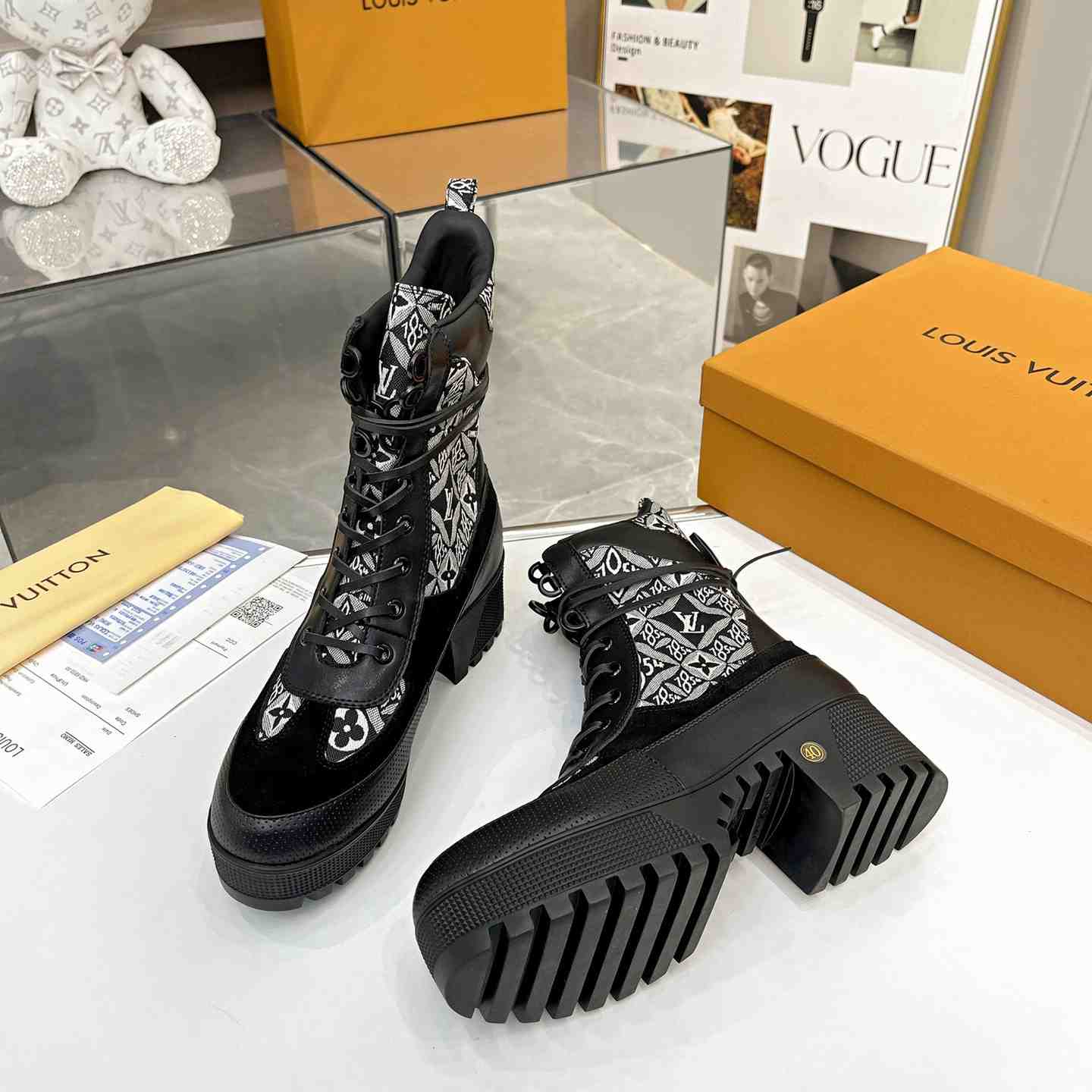 Louis Vuitton Laureate Platform Desert Boots  - FashionPlug