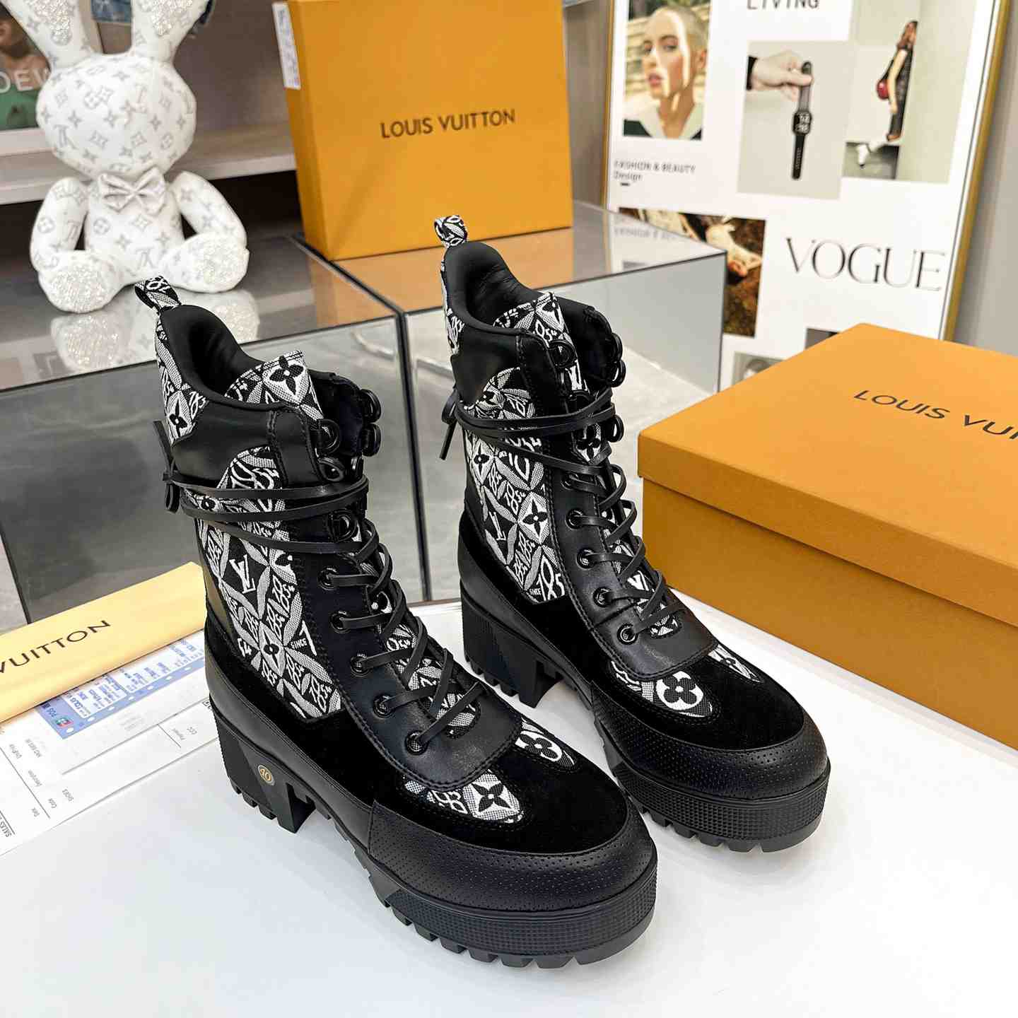 Louis Vuitton Laureate Platform Desert Boots  - FashionPlug