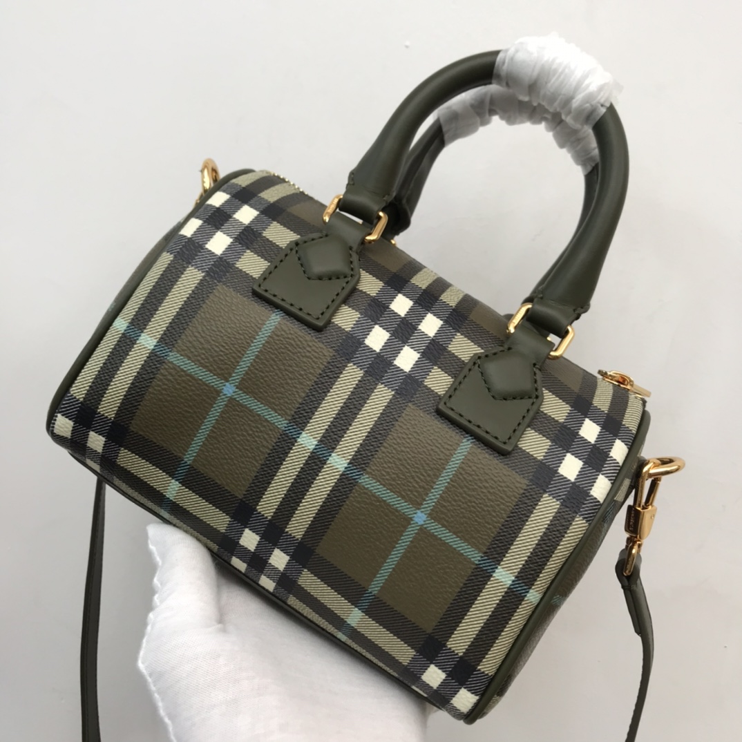 Burberry Check Mini Bowling Bag - FashionPlug