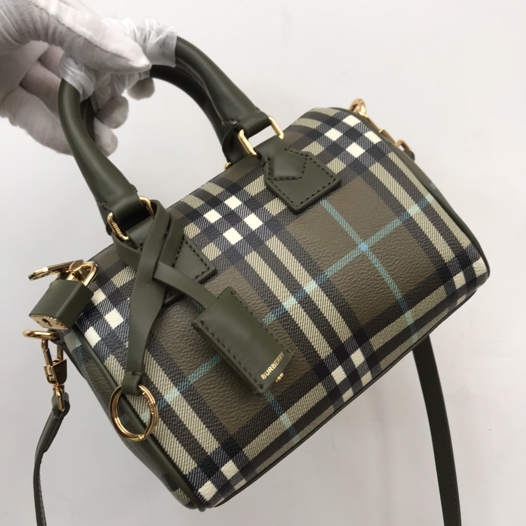 Burberry Check Mini Bowling Bag - FashionPlug