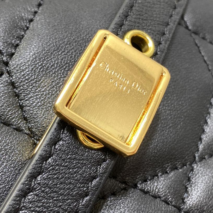 Dior Caro Colle Noire Clutch With Chain - FashionPlug