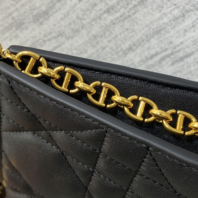 Dior Caro Colle Noire Clutch With Chain - FashionPlug