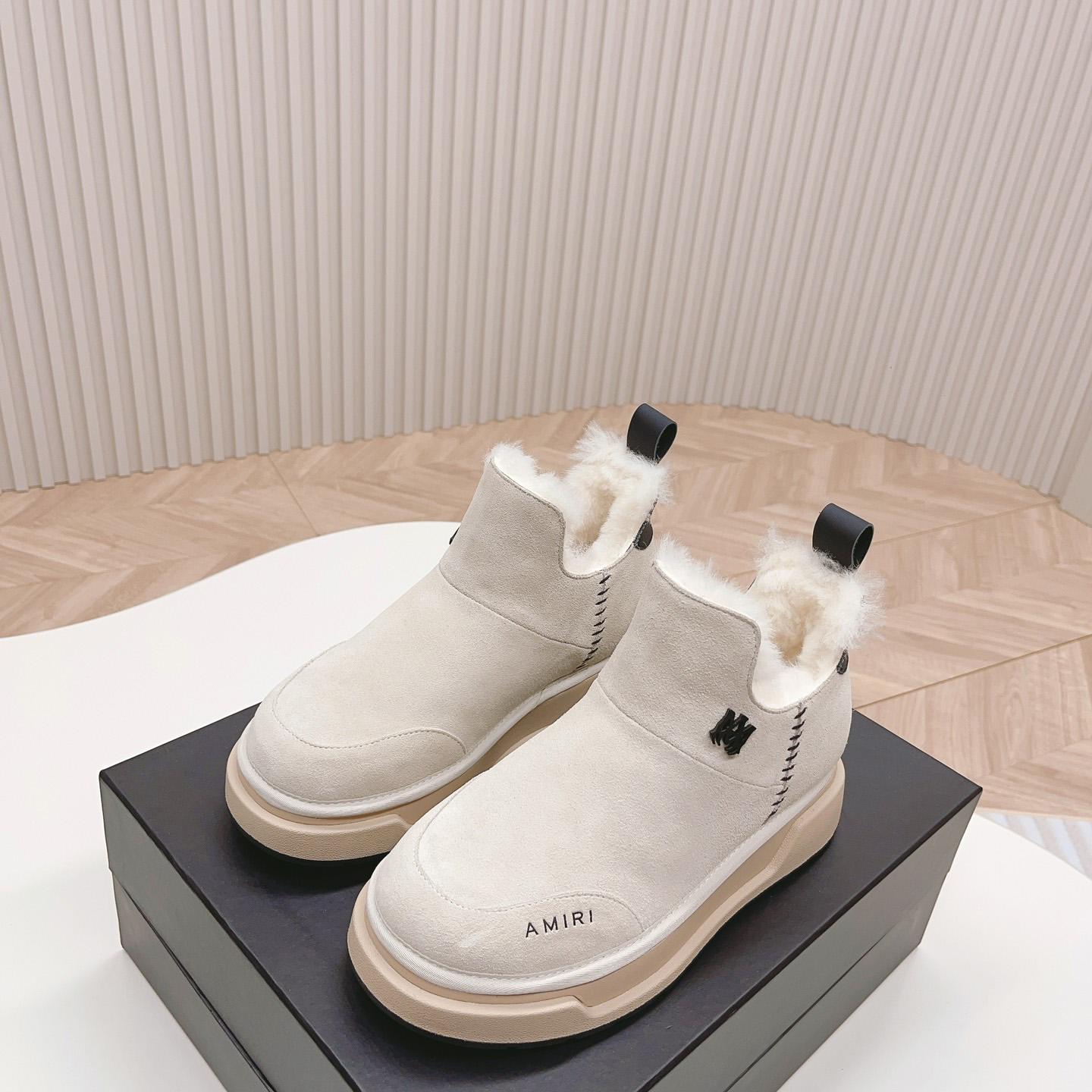 Amiri Malibu Shearling Lined Suede Boots - FashionPlug