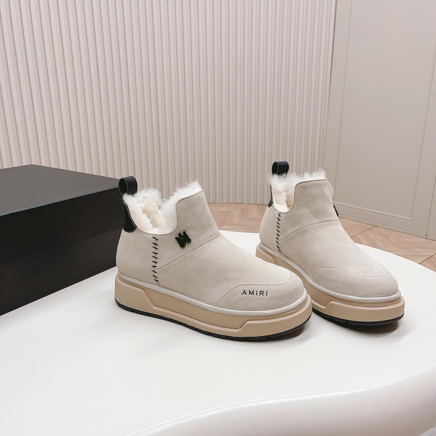 Amiri Malibu Shearling Lined Suede Boots - FashionPlug