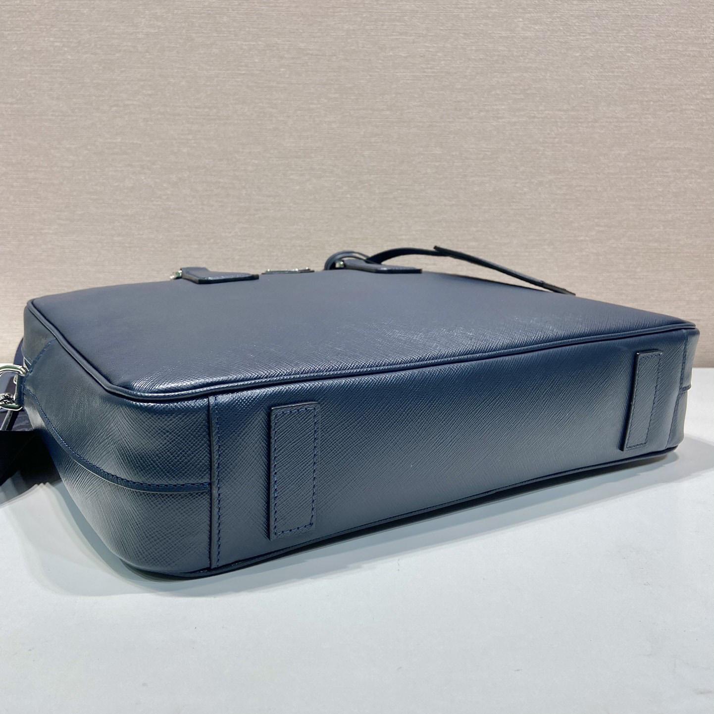 Prada Saffiano Leather Work Bag - FashionPlug