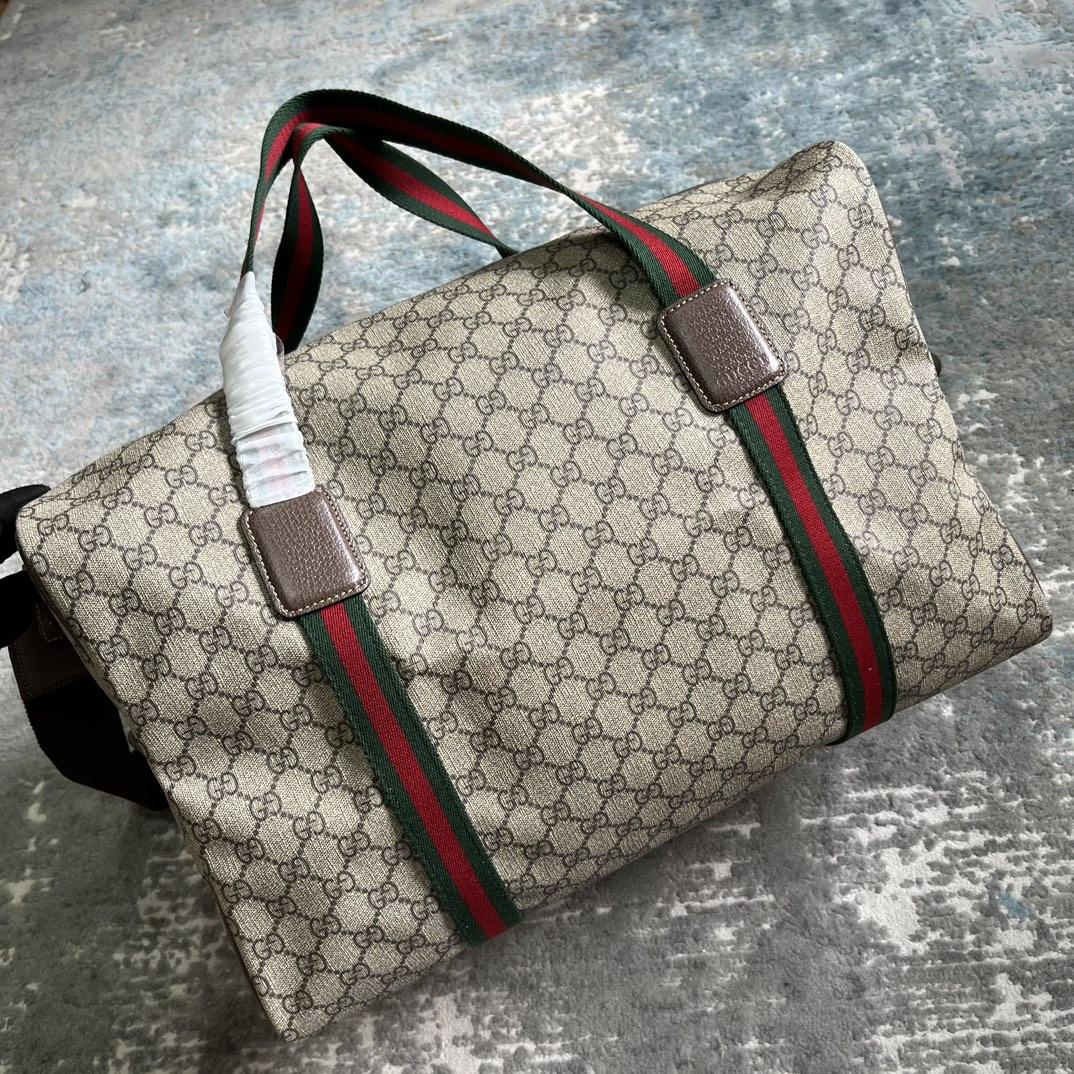 Gucci Maxi Duffle Bag With Web(45.5x 29x 27cm) - FashionPlug
