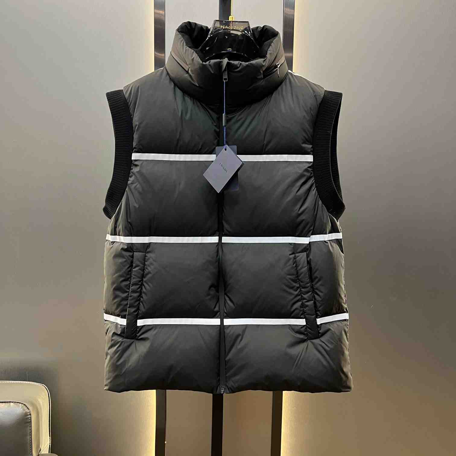 Prada Light Technical Fabric Down Vest - FashionPlug