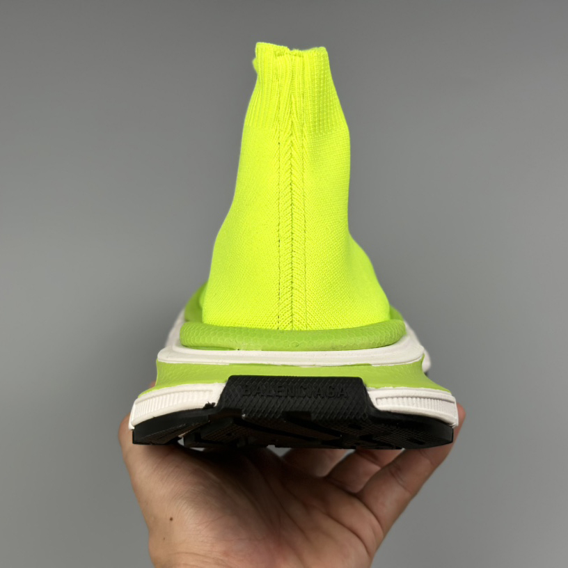 Balenciaga 3XL Sock Recycled Knit Sneaker In Neon Yellow - FashionPlug