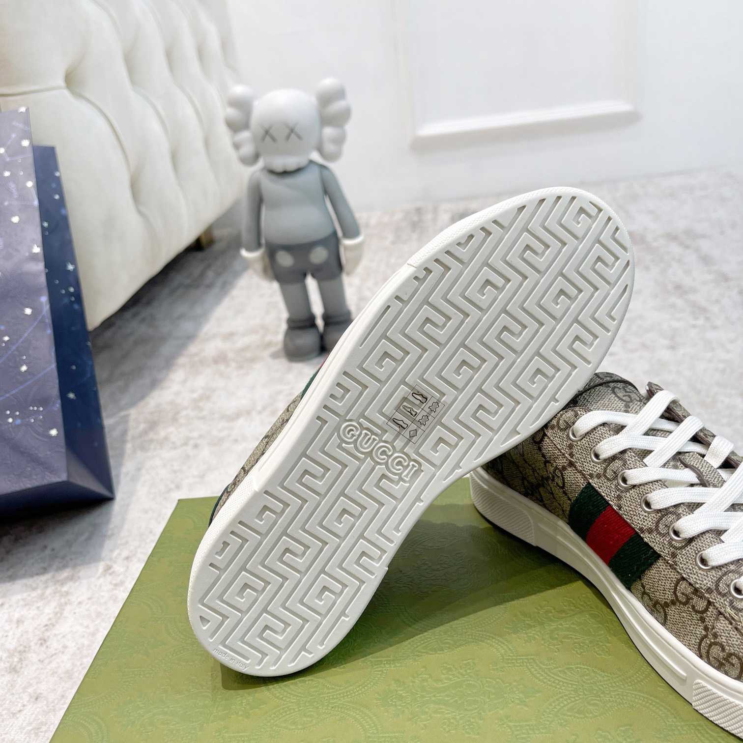 Gucci Ace Sneaker With Web - FashionPlug