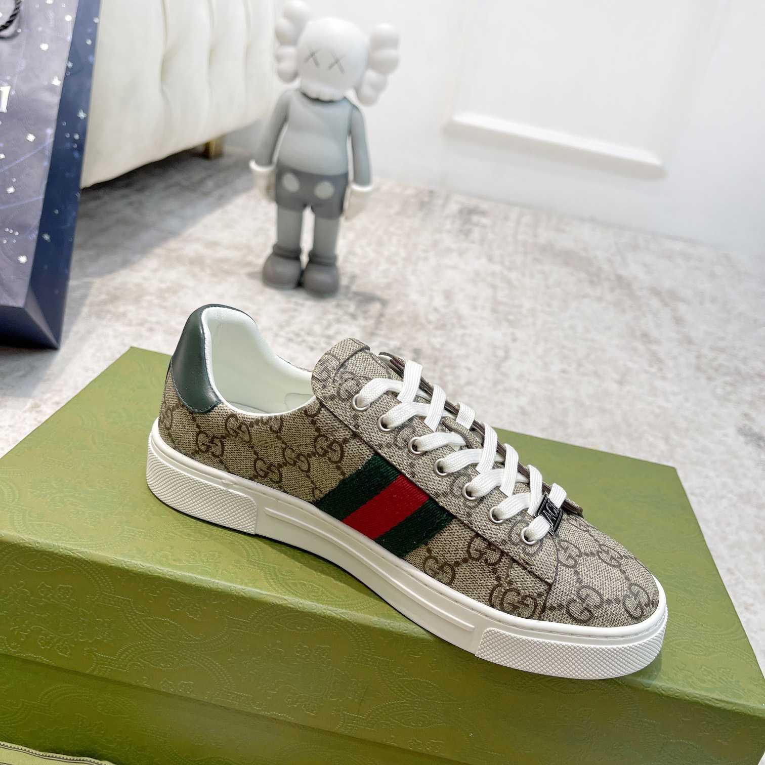 Gucci Ace Sneaker With Web - FashionPlug