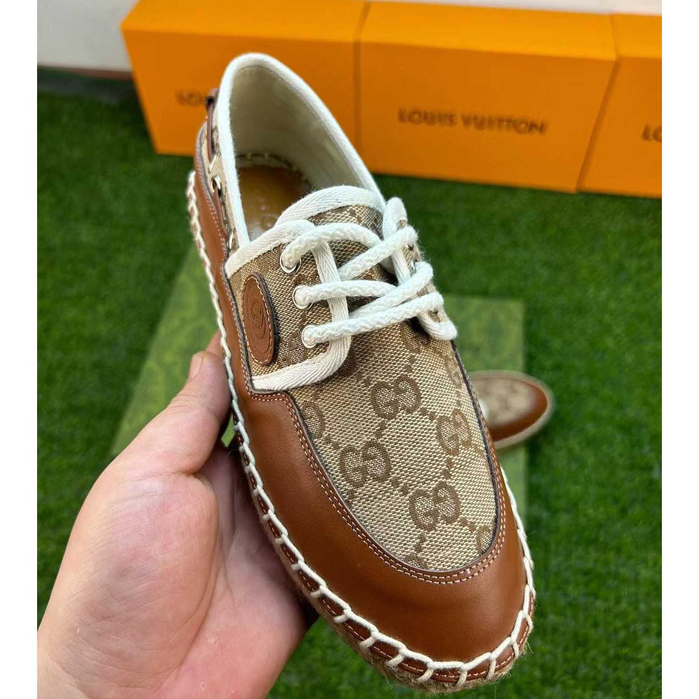 Gucci Lace-up GG Shoe - FashionPlug