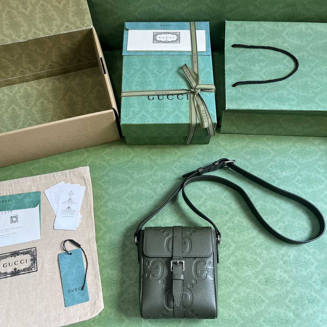 Gucci Jumbo GG Small Messenger Bag  (14.5x 18.5x 4.5cm) - FashionPlug