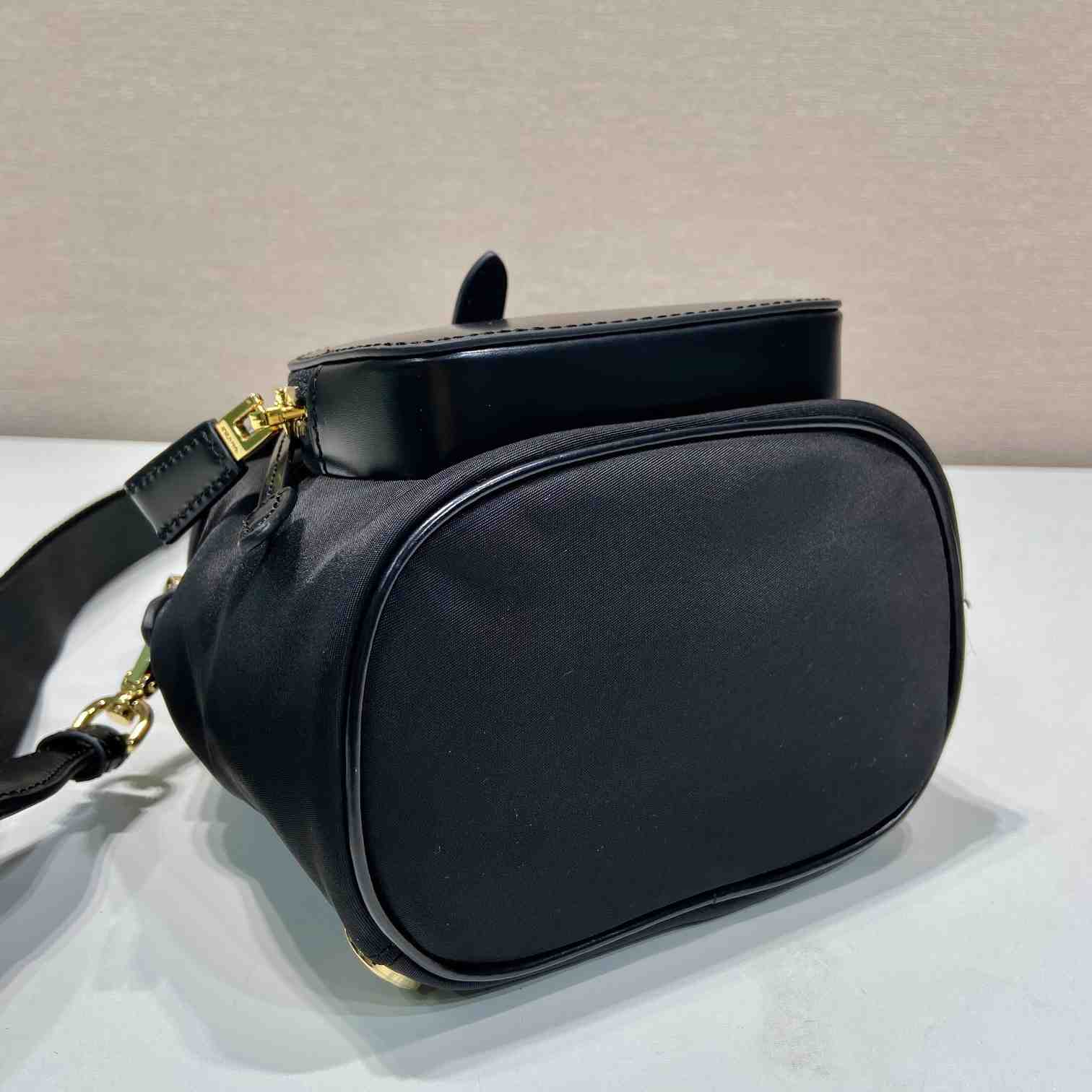 Prada Small Re-Nylon And Brushed Leather Backpack - FashionPlug