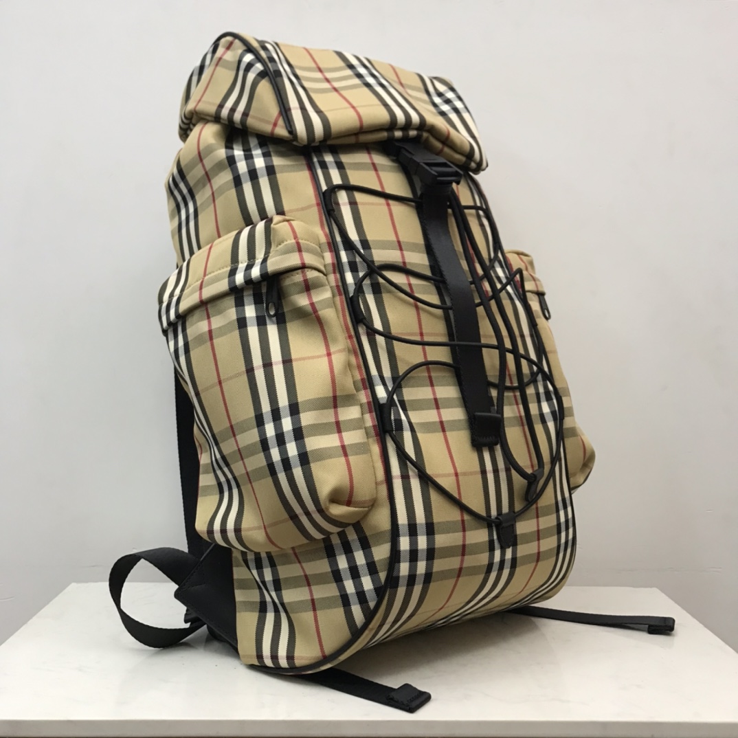 Burberry Murray Archive Check Drawstring Fasten Backpack (30 x 17 x 50cm) - FashionPlug