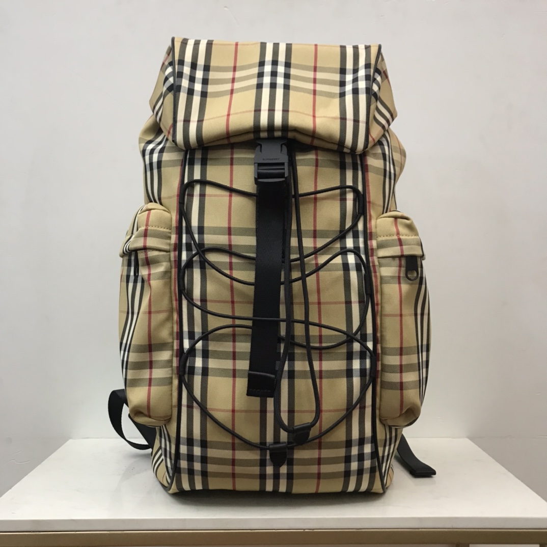 Burberry Murray Archive Check Drawstring Fasten Backpack (30 x 17 x 50cm) - FashionPlug