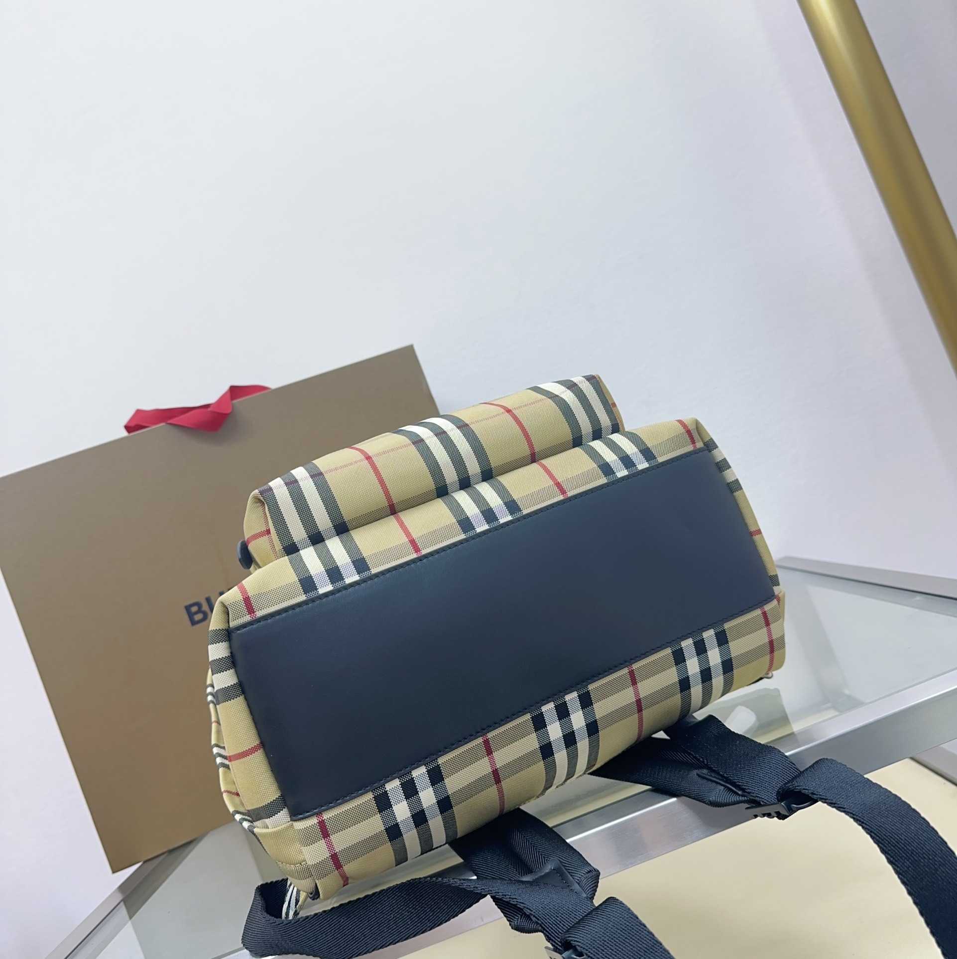 Burberry Checked Fabric Backpack  (30.5-14.5-42.5cm) - FashionPlug