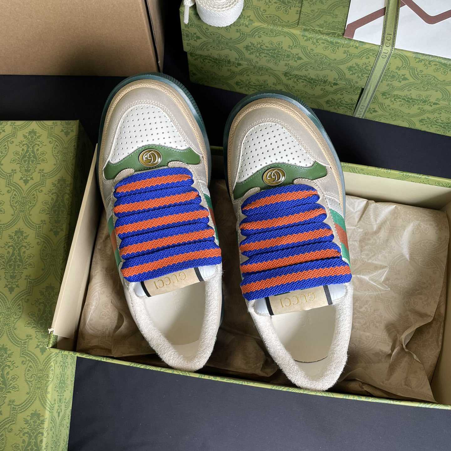 Gucci Screener Sneaker With Web - FashionPlug