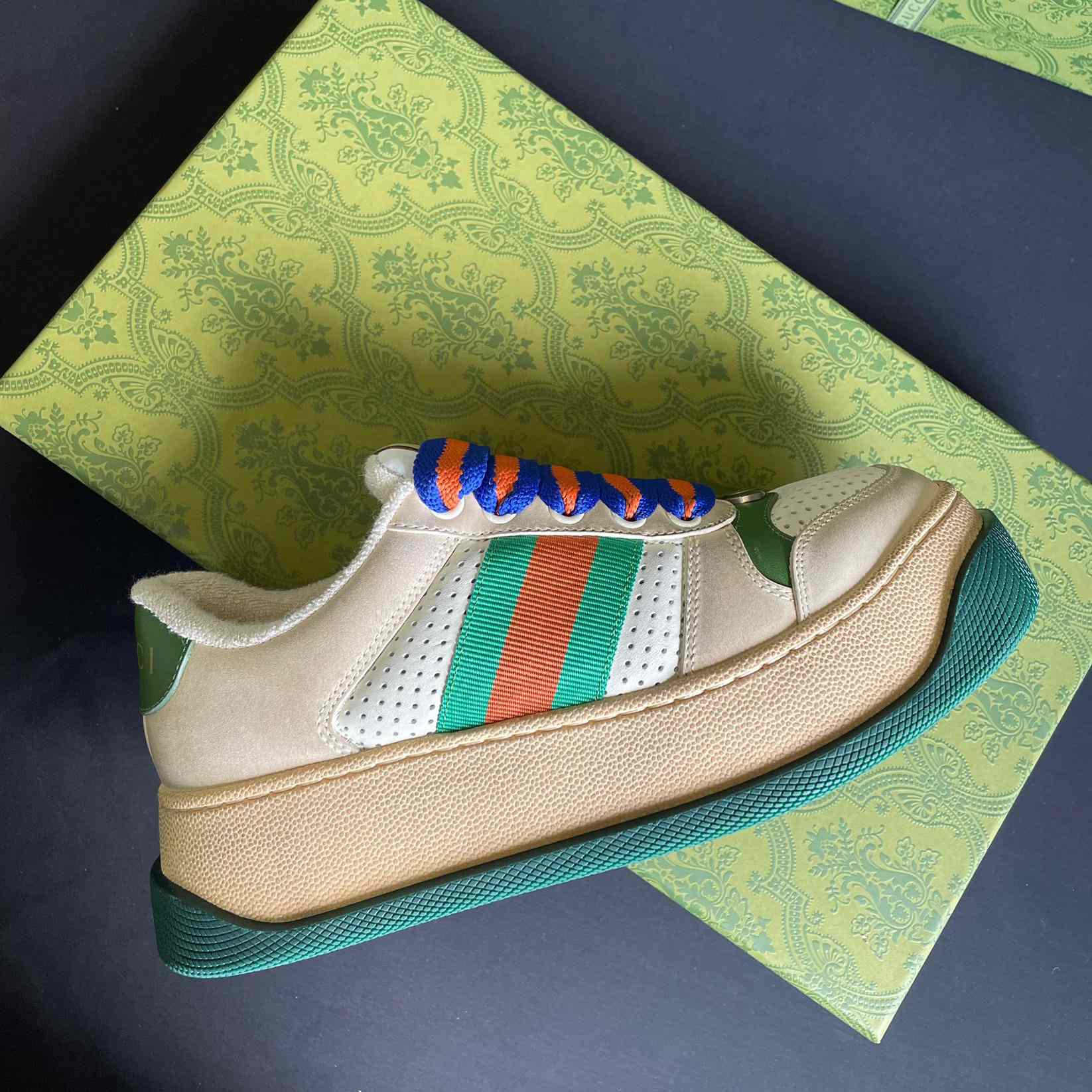 Gucci Screener Sneaker With Web - FashionPlug