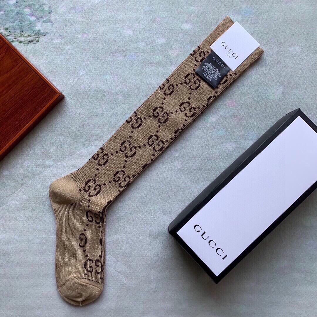 Gucci Lame GG Socks - FashionPlug