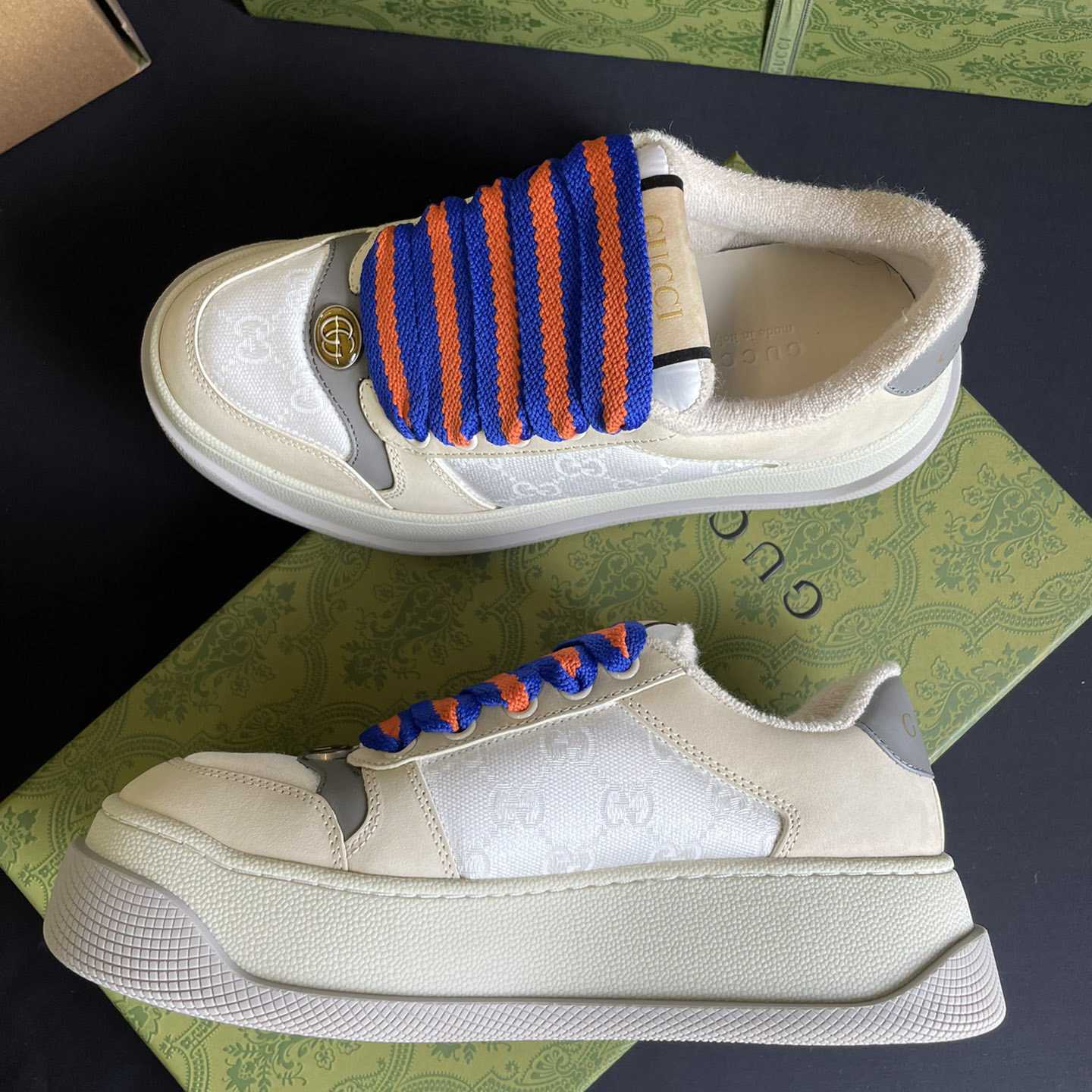 Gucci Men's Screener GG Sneaker  - FashionPlug