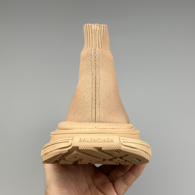Balenciaga 3XL Sock Recycled Knit Sneaker In Beige  - FashionPlug