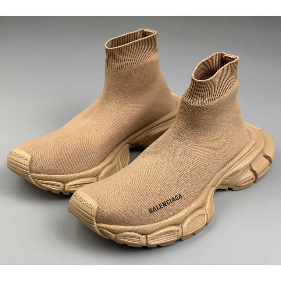 Balenciaga 3XL Sock Recycled Knit Sneaker In Beige  - FashionPlug