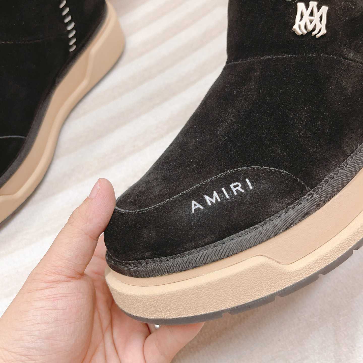 Amiri Malibu Shearling Lined Suede Boots - FashionPlug