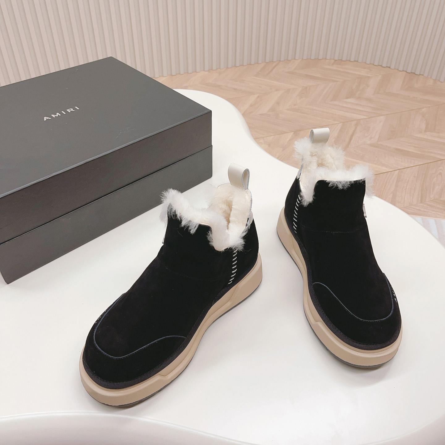 Amiri Malibu Shearling Lined Suede Boots - FashionPlug